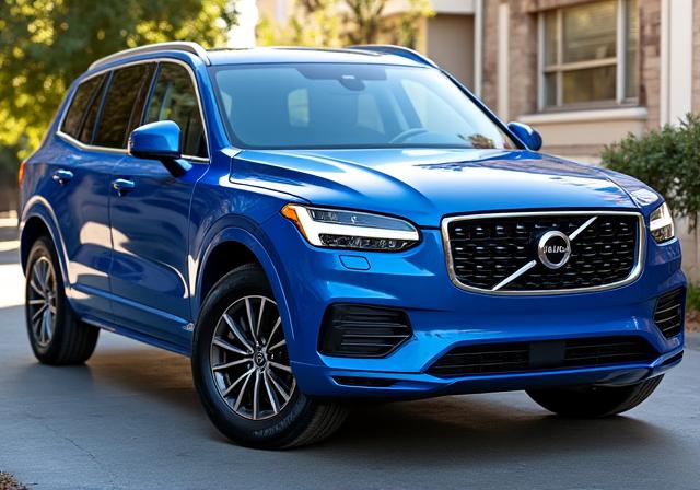 The same blue SUV, now sparkling clean.