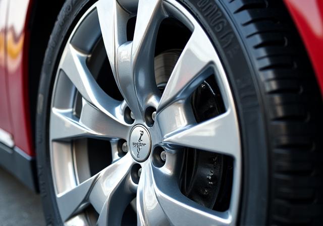 The same alloy wheel, now perfectly clean and shiny.