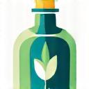 Icon of a bottle with a leaf symbol