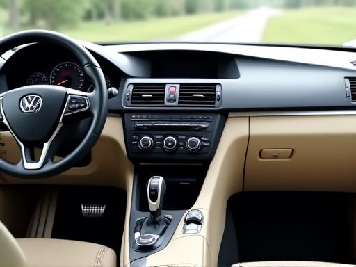 A pristine car interior with a clean dashboard.
